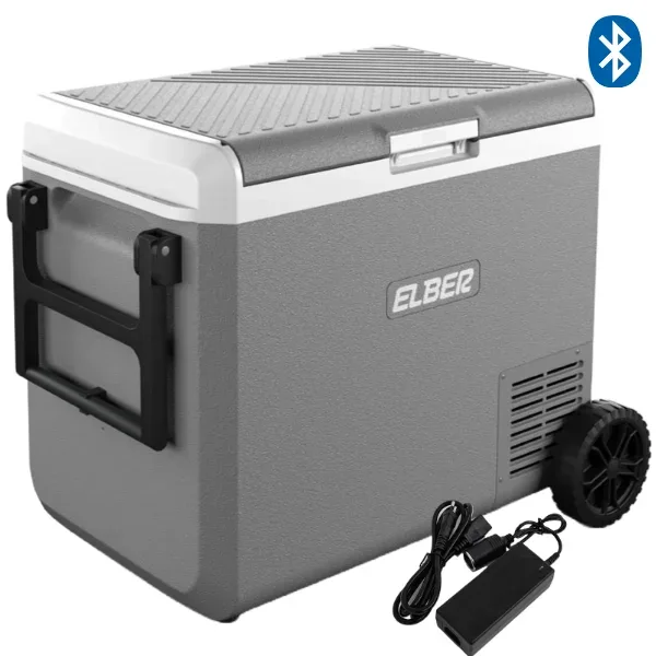 Geladeira Portátil Elber DAY2DAY 60 litros PRO com Bluetooth 12/24V com a fonte 110/220V